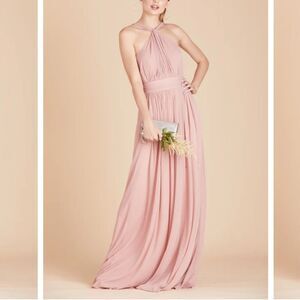 Birdy Grey Pink Halter Kiko Dusty Rose Bridesmaid Wedding Guest Prom Dress